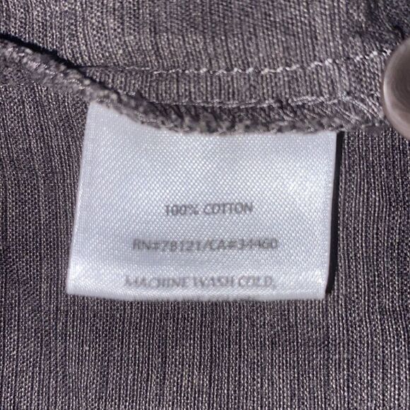 Eileen Fisher Wm’s Sz Lrg Grey 3/4 Sleeve Button Up Casual Blazer Jacket - Picture 5 of 5